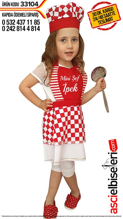 De33104 Çocuk Mutfak Önlük Tasarımı (4 6 Yaş) (Kepsiz)