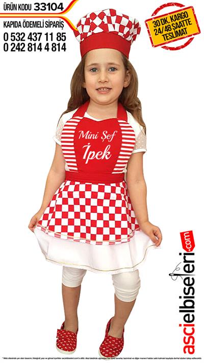 De33104 Çocuk Mutfak Önlük Tasarımı (4 6 Yaş) (Kepsiz)
