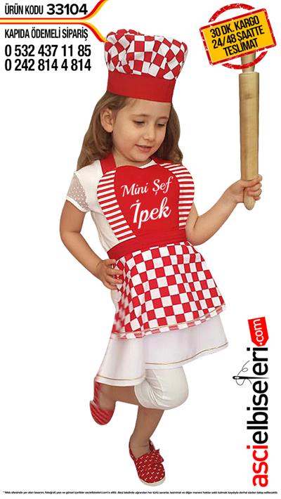 De33104 Çocuk Mutfak Önlük Tasarımı (4 6 Yaş) (Kepsiz)