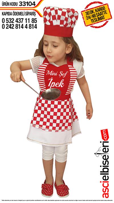 De33104 Çocuk Mutfak Önlük Tasarımı (4 6 Yaş) (Kepsiz)
