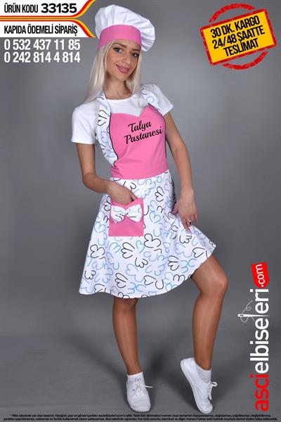 De33135 Mutfak Önlükleri Ve Kepleri  De33135