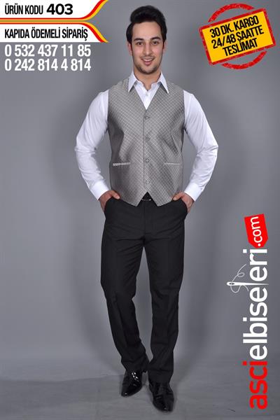 De403 Garson Yeleği Sütlü Kahve