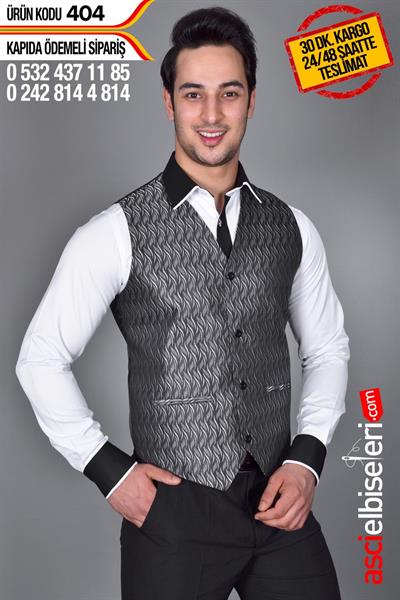 De404 Garson Yeleği Gri