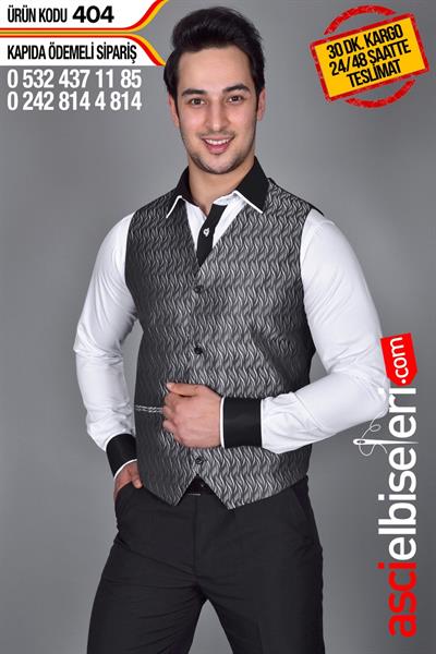 De404 Garson Yeleği Gri