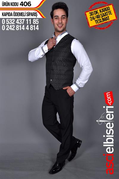 De406-Garson Yelekleri Siyah