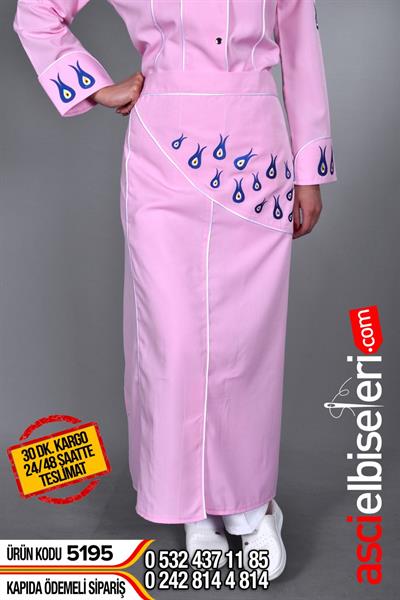 De5195 Bayan Mutfak Önlükleri Pembe