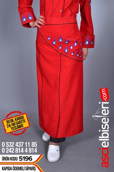 De5196 Onlıne Satış Bayan Aşçı Önlüğü