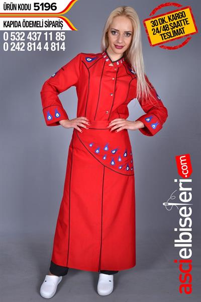 De5196 Onlıne Satış Bayan Aşçı Önlüğü