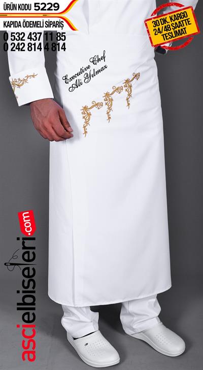 De5229 Chef Nakışlı Önlük