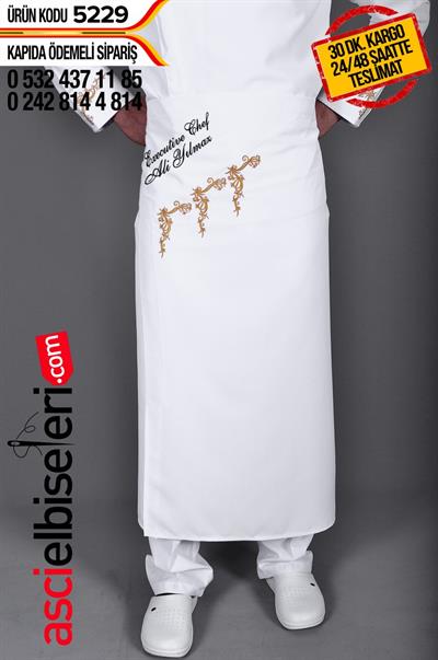 De5229 Chef Nakışlı Önlük