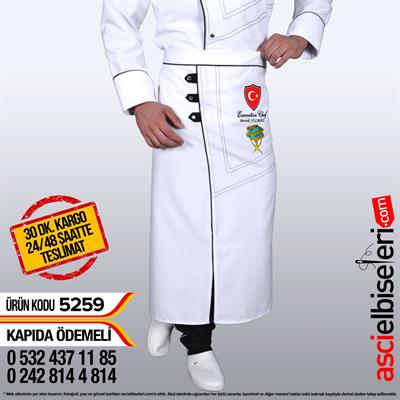 De5259 Exotıc Chef Nakışlı Önlük