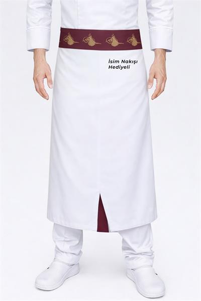 Demre Beyaz Bordo Tuğralı Osmanlı Önlükleri