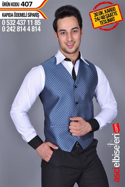 Garson Yeleği Lacivert Firma Adınızın Yelek Üzerine Yazılması Ücretsiz