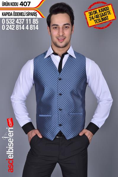 Garson Yeleği Lacivert Firma Adınızın Yelek Üzerine Yazılması Ücretsiz