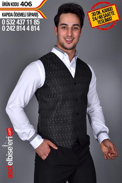 Garson Yelekleri Siyah Firmanızın İsmini Nakış İle İşletmek Ücretsiz