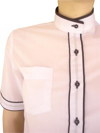 Gümbet Beyaz Bayan Garson Gömlekleri Sol Göğüse Firma Adınızın Nakış İle İşlenmesi Hediye