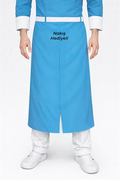 Gümüldür Turkuaz Beyaz Chef Önlüğü