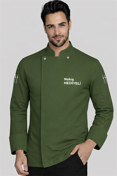Haki Yeşili Şef Ceketi