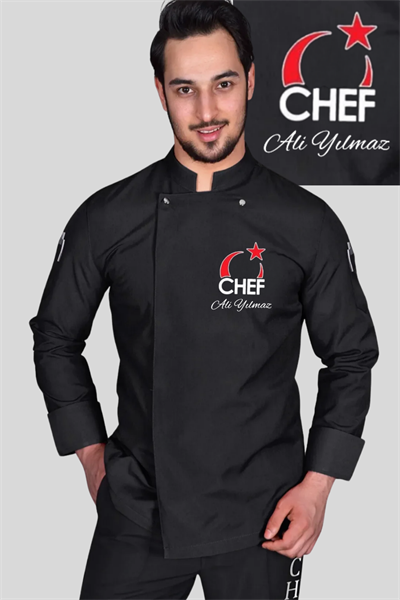 İsim Hediyeli Aşçı Ceketi Aşçı Ceketi Fiyatları Aşçı Elbiseleri Modern Aşçı Kıyafetleri Şef Üniforma