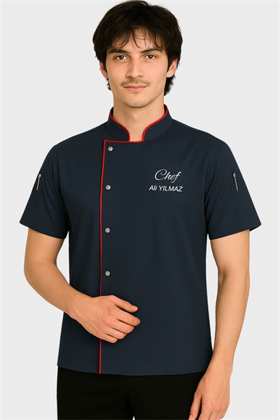 İsim Hediyeli Kısa Kollu Erkek Şef Aşçı Ceketi Modelleri En Ucuz Fiyat Aşçı Ceketi