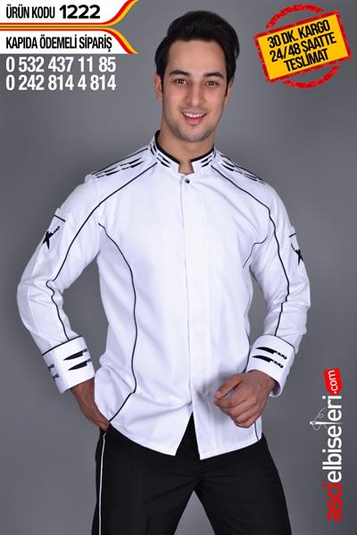 Keskin Bıçak Şef Aşçı Ceketi Beyaz