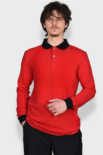 Nakış Hediyeli Aşçı,Garson Sweatshirt I Yakalı, Çıtçıtlı, Kırmızı Garson, Aşçı  Sweatshirt 