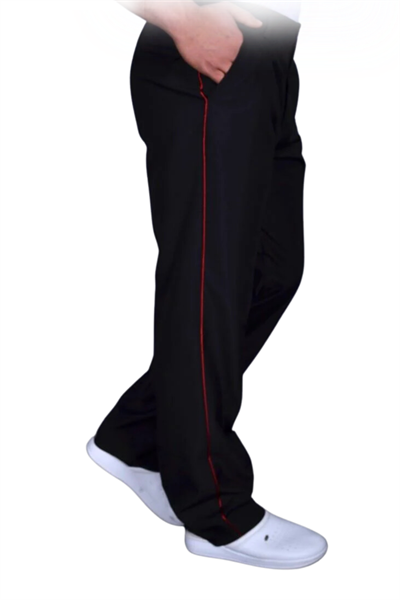 Lastikli Bel Aşçı Pantolonları Siyah