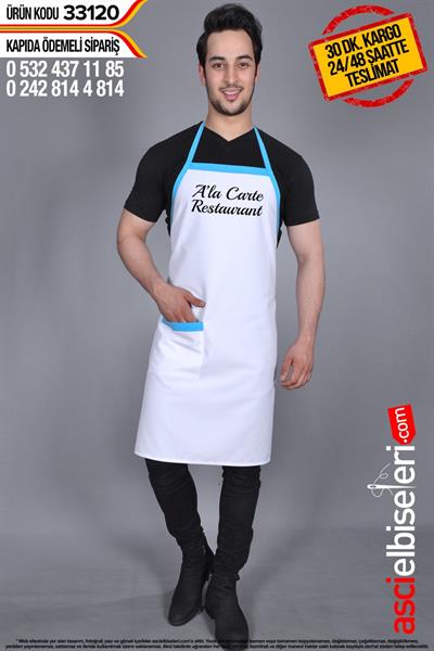 Mutfak Önlüğü  33120 Firma Adınızın Önlük Üzerine Nakış İle İşlenmesi Ücretsiz