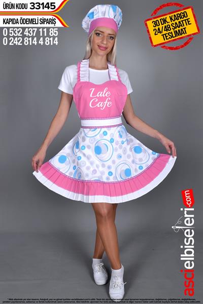 Mutfak Önlüğü Ve Kep Seti  33145 Dilediğiniz Yazının Önlük Üzerine Nakışla İşlenmesi Ücretsiz