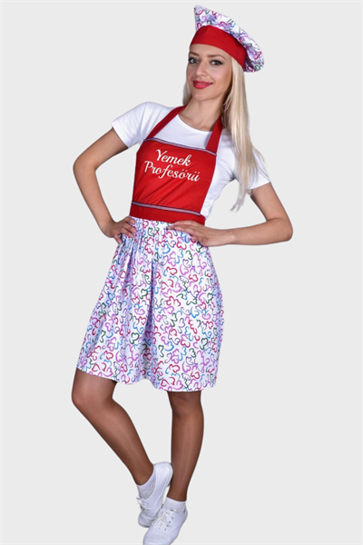 Mutfak Önlüğü Ve Kepi  33102 Dilediğiniz Yazının Önlük Üzerine Nakış İle Yazılması Ücretsiz