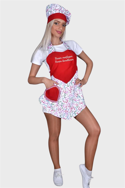 Mutfak Önlük Kep Çeşitleri  33110 Önlük Üzerine Nakış İle Yazı İşlenmesi Ücretsiz