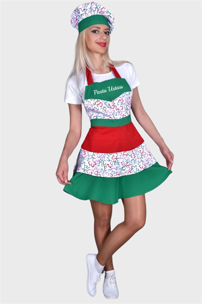 Mutfak Önlük Kep Seti  33112 İstediğiniz Yazının Önlük Üzerine İşlenmesi Ücretsiz