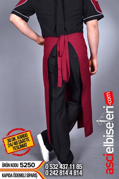 Mutfak Önlük Modeli Bordo Üzerine İsminizin Yazdırbilirsiniz