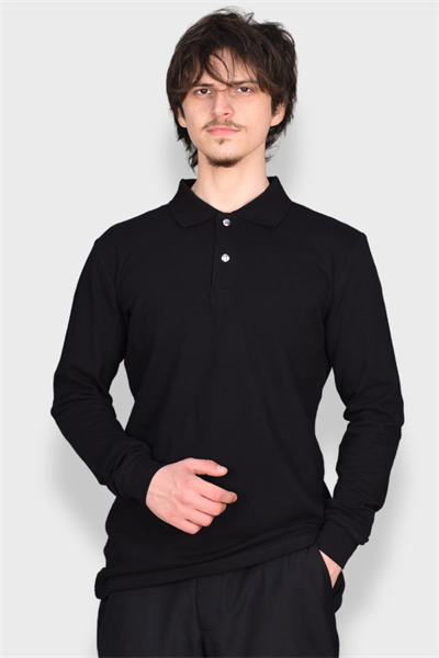 Nakış Hediyeli Aşçı, Garson Sweatshirt I Yakalı, Çıtçıtlı, Siyah Garson, Aşçı Tişört Uzun Kollu