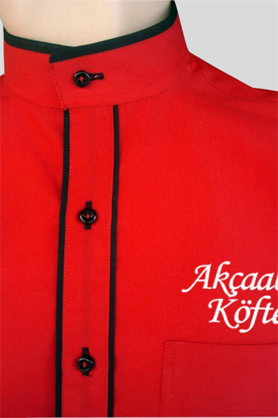 Nevşehir Kırmızı Kısa Kollu Garson Gömlek