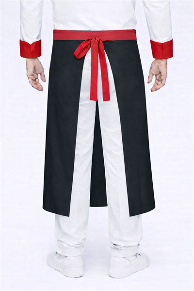 Selçuk Siyah Bordo Önlük