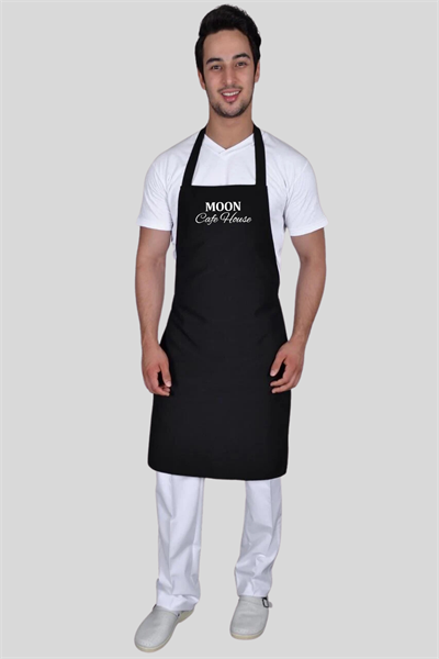 Siyah İsim Hediyeli Boyundan Bağlama Önlük