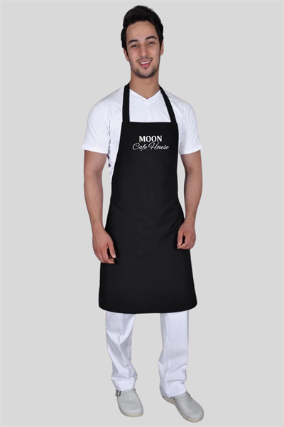 Siyah İsim Hediyeli Boyundan Bağlama Önlük