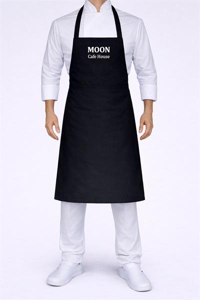 Siyah İsim Hediyeli Boyundan Bağlama Önlük