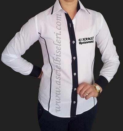 Ss 12010-Altınoluk Bayan Garson Gömlekleri