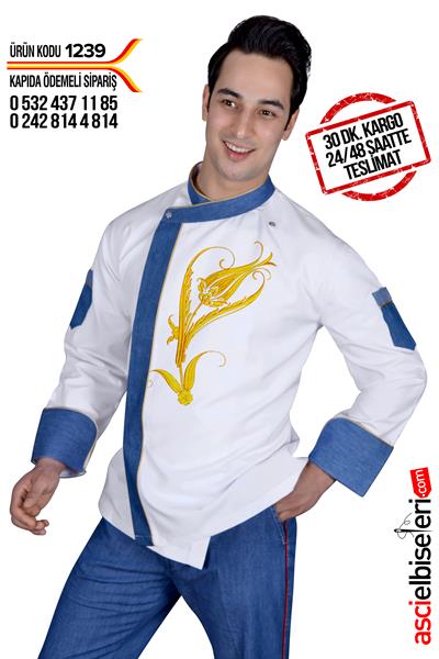 Ss-1239-Afyon Şef Aşçı Ceketi