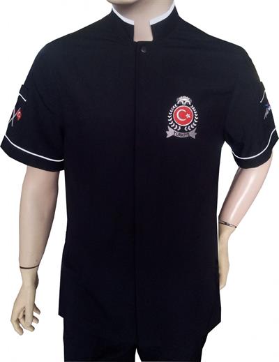 Ss1108-Maslak Siyah Aşçı Ceketleri