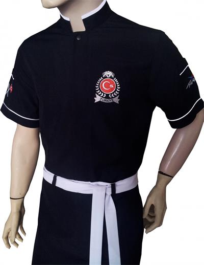 Ss1108-Maslak Siyah Aşçı Ceketleri
