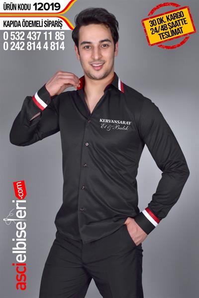 Ss12019 Siyah Garson Gömlekleri