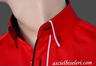 Ss12029- Kırmızı Garson Gömleği Seri Sonu Üründür