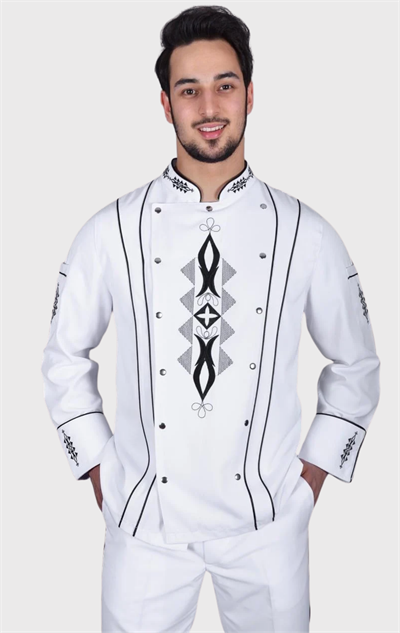 Ss1275 Selected Beyaz Şef Aşçı Ceketi