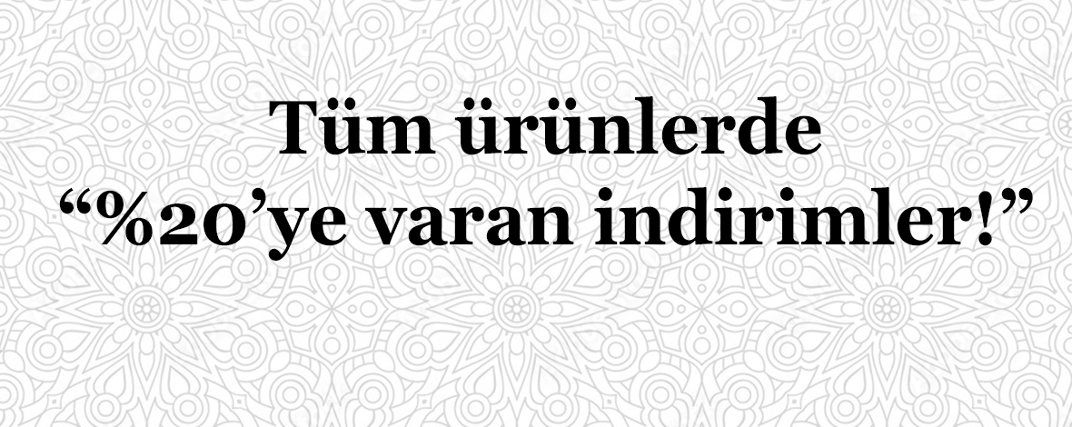 Tüm ürünlerde %20 indirim!