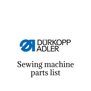 dürkopp adler sewing machine parts list