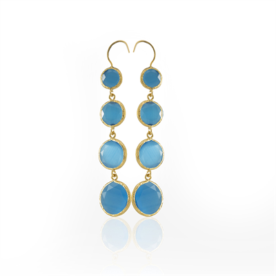 Kadir Jewellery 22 Ayar Altın Kaplama Kadın Sallantılı Küpe -El İşçiliği Ve Hipoalerjenik Küpe