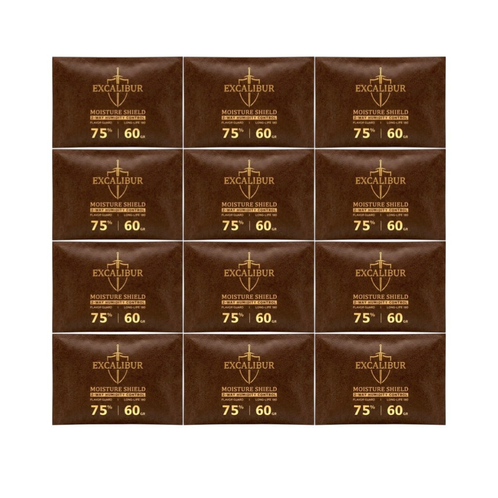 Excalibur Puro Nemlendirici %75  60g x 12 Adet – 12 adet Çift Yönlü Humidor Paketi 
